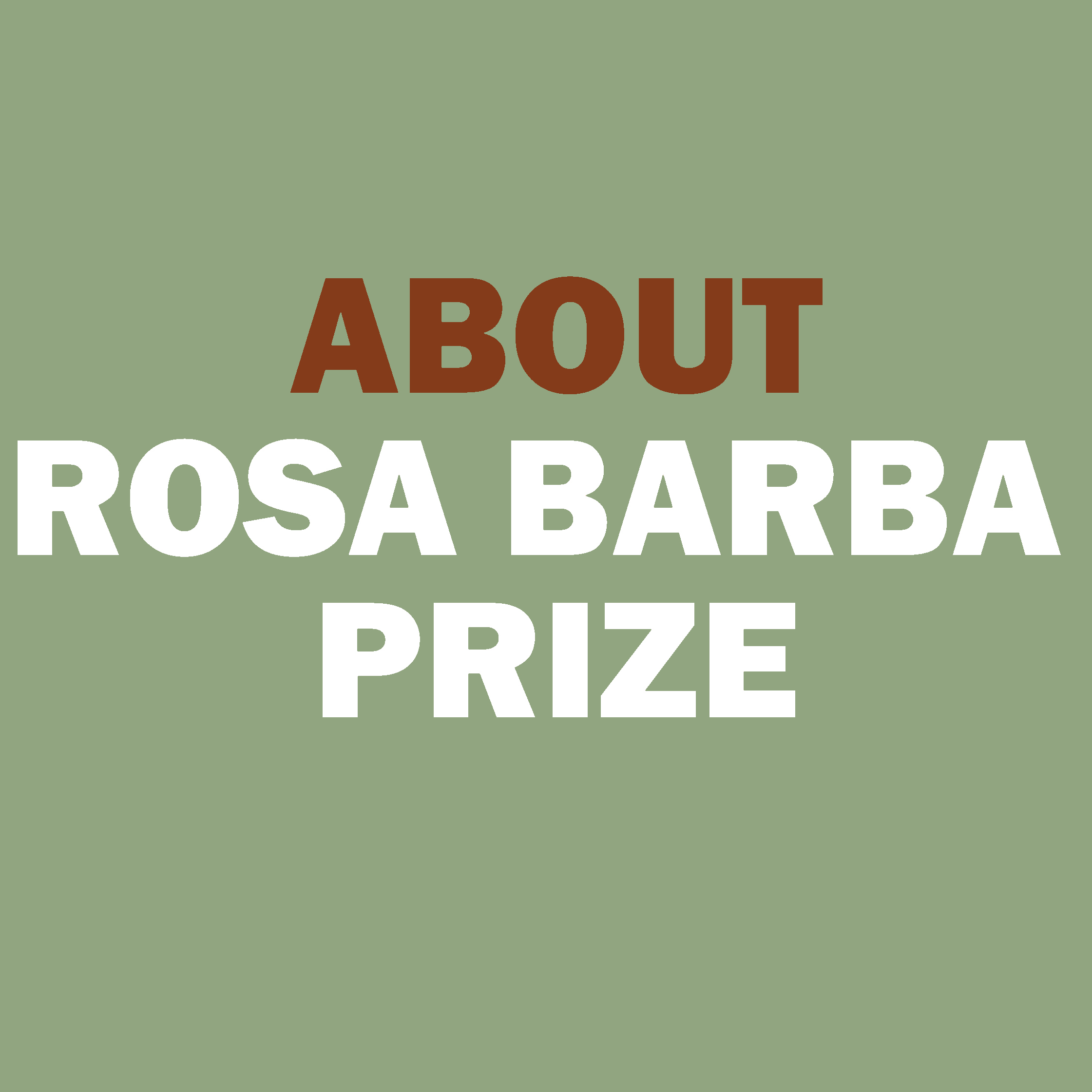 about rosa barba prize 2025