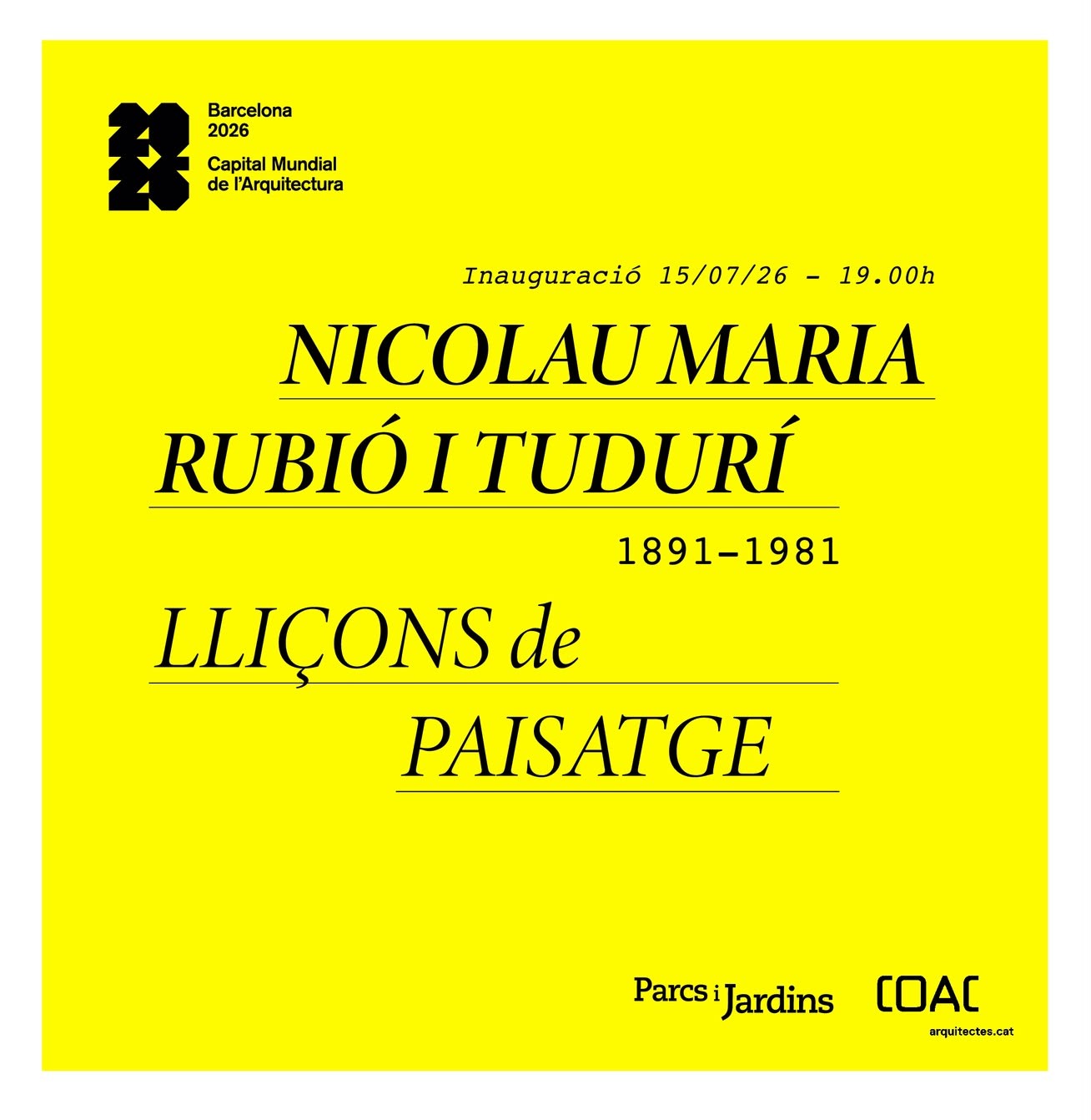 OPENNING 15 juliol 19.00h